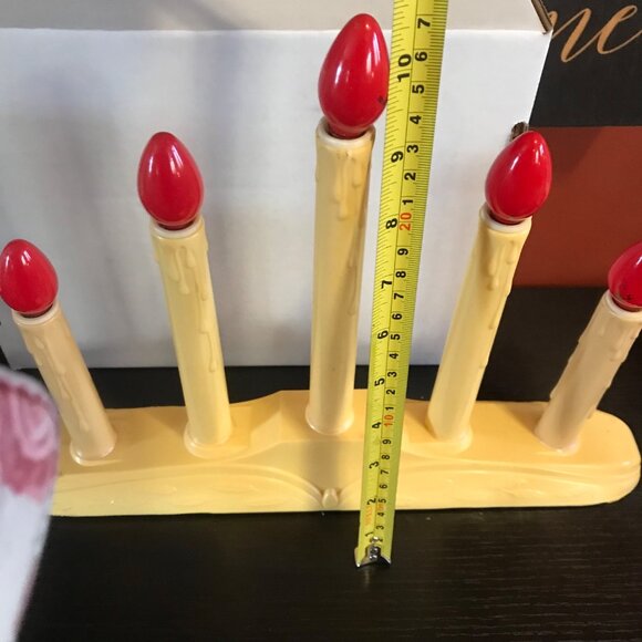 Vintage Electric 5-Light Candelabra Window Candle Lamp With Red Bulbs - Picture 8 of 9